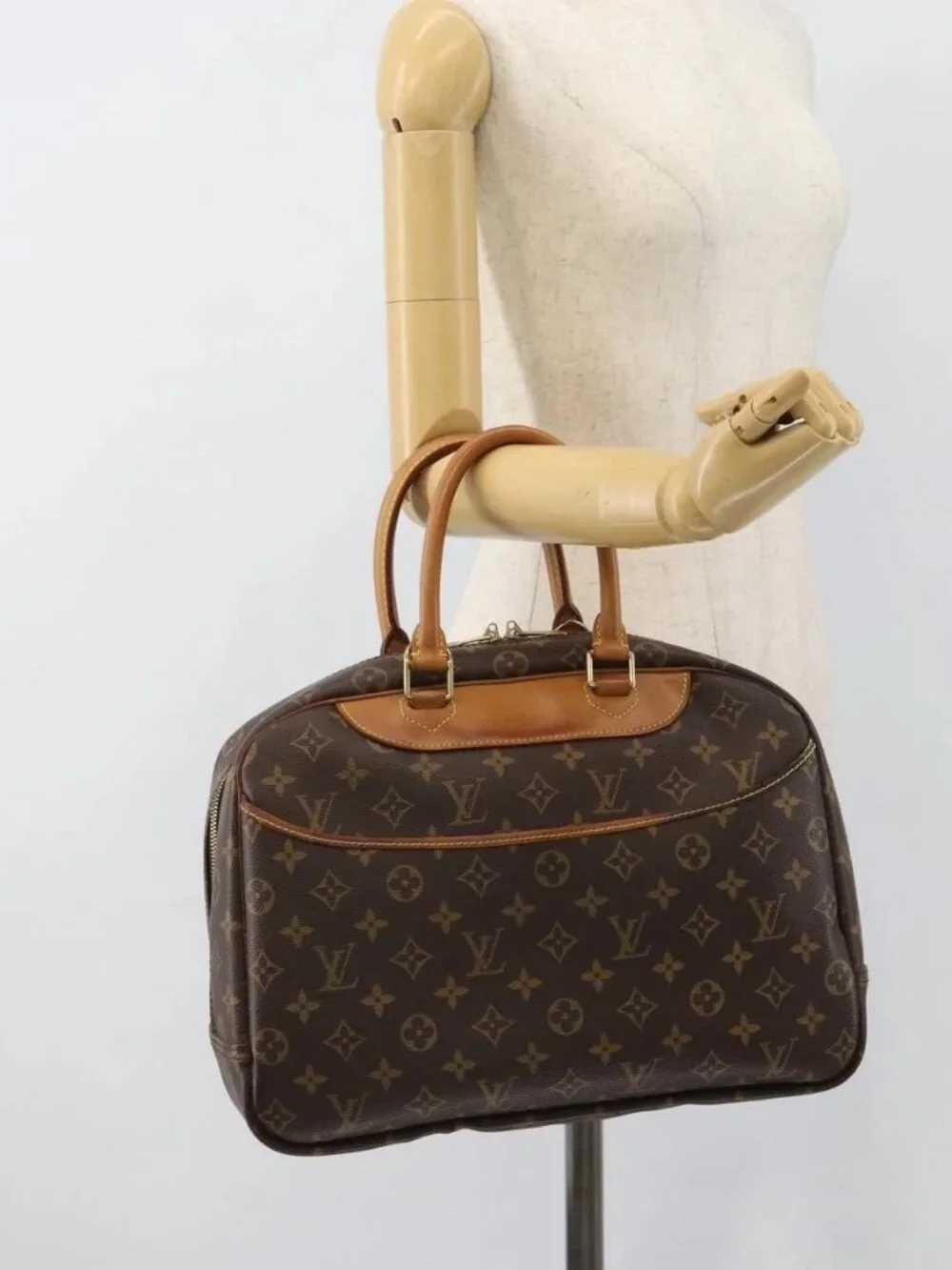 LOUIS VUITTON Monogram Deauville Hand Bag M47270 LV Auth ka4892